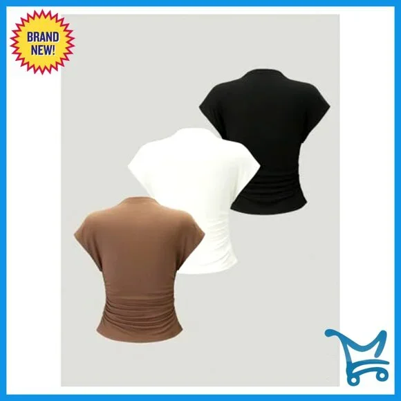 3 Pack Mock Neck Ribbed Tank Tops Business Casual Slim Fit Tees